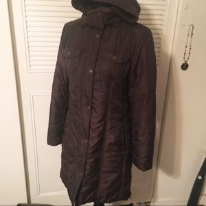 Giacca long puffy coat with hoodie